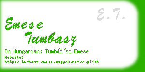 emese tumbasz business card